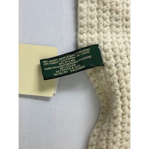 Lauren Ralph Lauren Wool Angora Hand Crocheted Poncho NWT - Picture 7 of 9